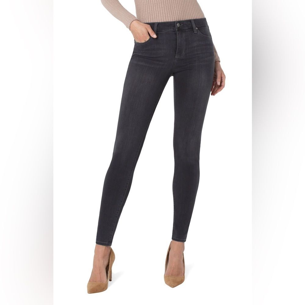 Liverpool‎ Abby Skinny Silky Soft in Slate Green NWT, Size 12/31